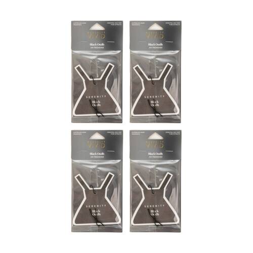 4PK Serenity Black Oudh Scented Air Freshener Deep Smoky Fragrance
