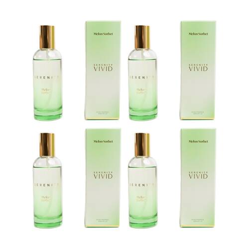 4PK Serenity Melon Sorbet 100ml Room Spray Fruity Summer Blend