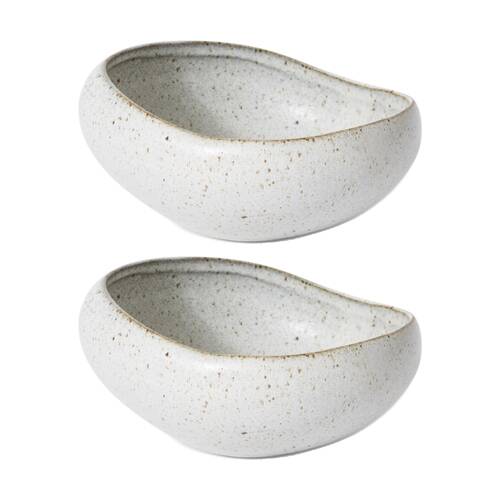 2PK E Style Ceramic Talula Bowl Serveware Tableware Beige 15x14x7cm