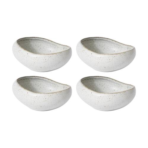 4PK E Style Ceramic Talula Bowl Serveware Tableware Beige 15x14x7cm