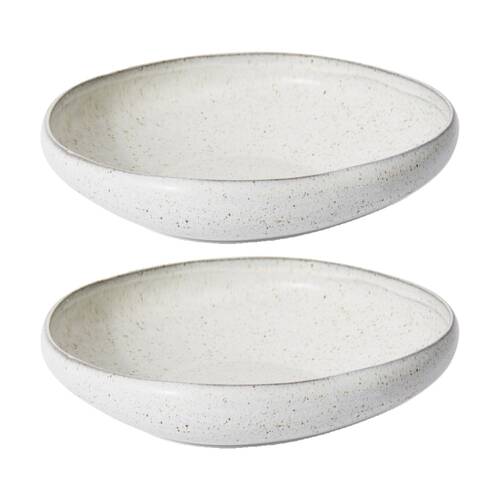 2PK E Style Ceramic Talula Bowl Serveware Tableware Beige 28x27x7cm