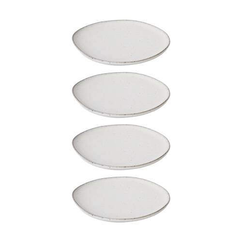 4PK E Style Talula Plate Ceramic Serveware Tableware Beige 22x21x3cm