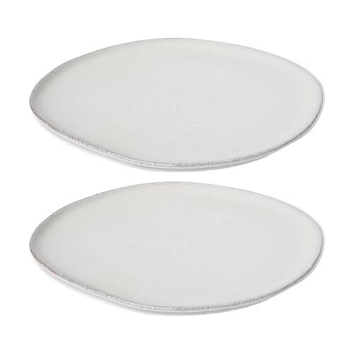 2PK E Style Talula Plate Ceramic Serveware Tableware Beige 27x27x3cm
