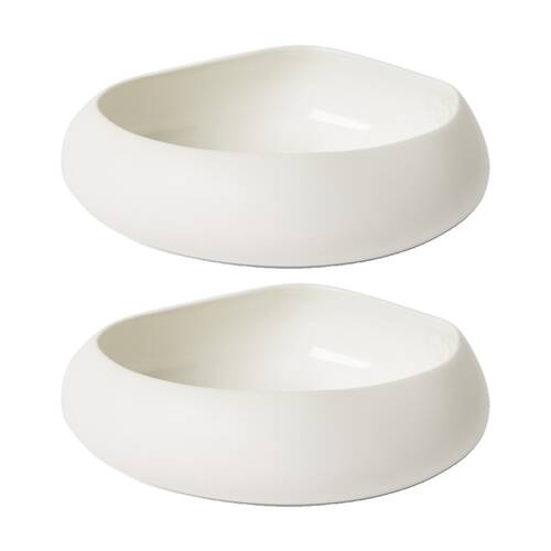 2PK E Style Nakano Shoreline Bowl Ceramic Contemporary Serveware White 22x21x7cm