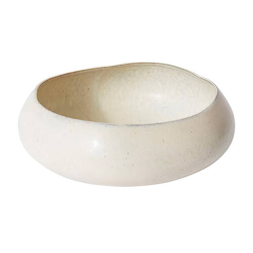 E Style Talula Shoreline Bowl Ceramic Table Serveware Beige 39x39x13cm