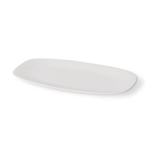 E Style Nakano Tray Ceramic Elegant Table Serveware White 42x24x2cm
