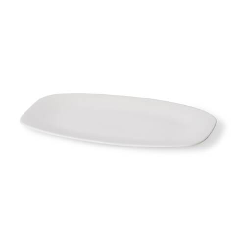 E Style Nakano Tray Ceramic Elegant Table Serveware White 48x30x3cm