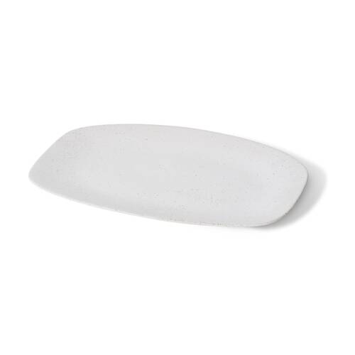 E Style Matias Tray Ceramic Contemporary Serveware Sandy White 48x30x3cm