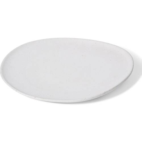 E Style Matias Plate Ceramic Contemporary Serveware Sandy White 34x33x4cm