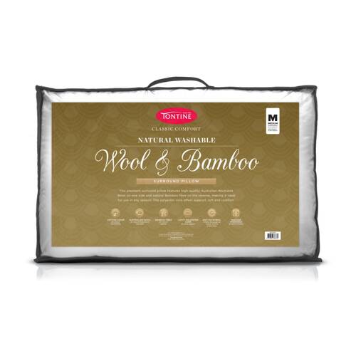 Tontine Classic Comfort Wool Natural Washable Surround Pillow Medium