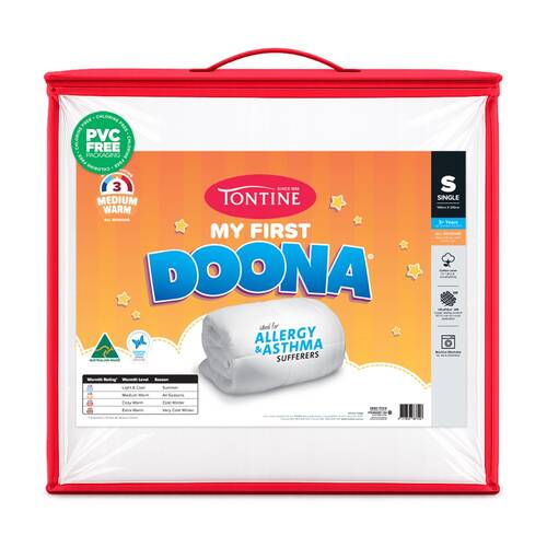 Tontine Kids 3y+ My First Doona Cotton Cover All Season Warmth Quilt Single Size