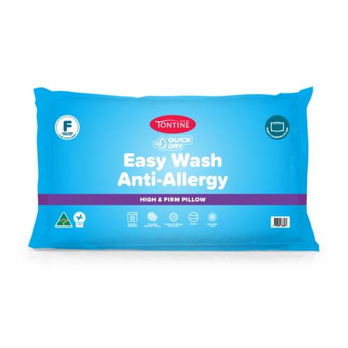 Tontine Quick Dry Easy Wash Anti Allergy Bedding Pillow High & Firm