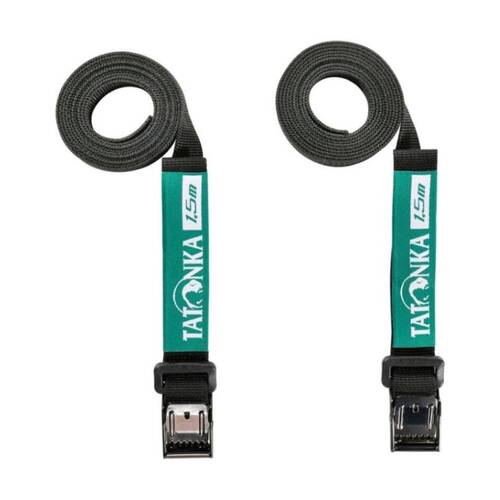 2x 2pc Tatonka Easy Packing & Fastening Strap Quick Release Set 18mm/1.5m Black