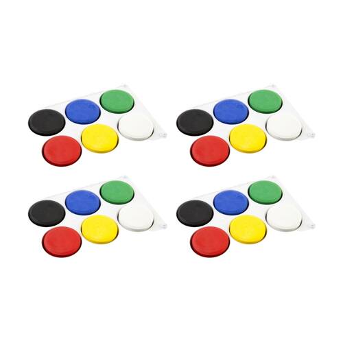 4PK Educational Colours Temperablock 06W Colour Palette Tray Set Kids Art/Craft