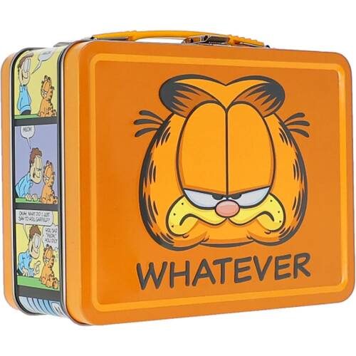 Aquarius Garfield Whatever Fun Metal Kids Food Storage Lunchbox Orange