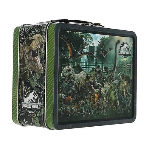 Aquarius Jurassic World Dinosaur Fun Metal Kids Food Lunchbox Multicolour