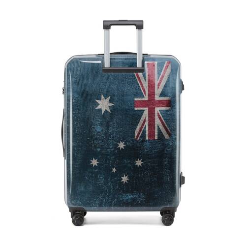 Tosca Australiana Suitcase Hard Shell?Travel Luggage Australian Flag Large 76cm