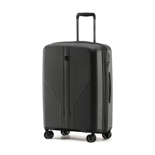 Tosca F-Lite Suitcase Hard Shell Lightweight Travel Luggage Black Medium 65cm