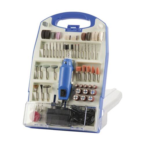 Duratech 110 Piece 12V Rotary Tool Kit Drill Sand Polish Carve Grind Electric