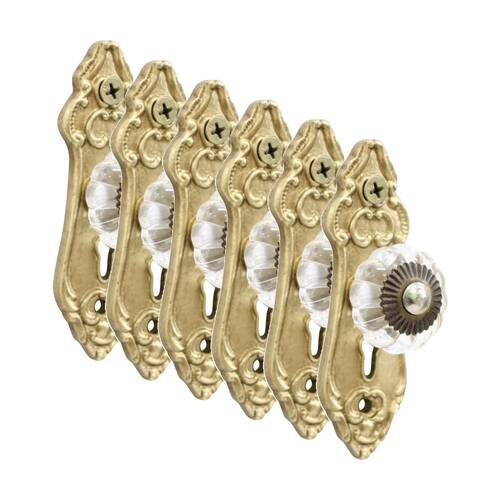 6PK LVD LaPorte Gold Hook Vintage Home Wall Decoration 9.5x3x3.3cm