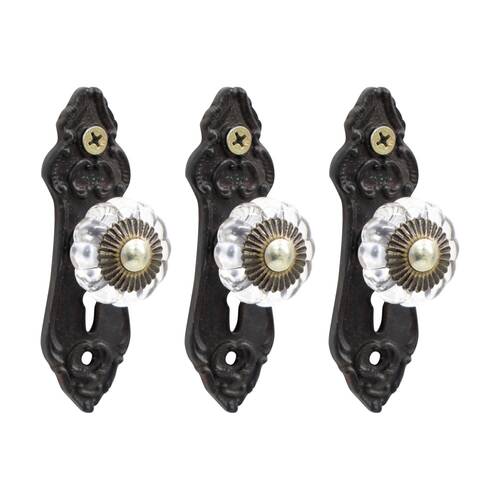 3PK LVD LaPorte Bronze Hook Vintage Home Wall Decoration 9.5x3x3.3cm