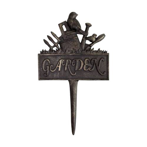 LVD Outdoor Garden/Plant Pot Iron Bird Sign Stake Decor Ornament 35x19.5x2cm