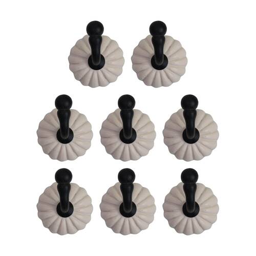 8PK LVD Chloe Pink Resin Flower Hook Home Wall Decoration 5x5.2x6cm