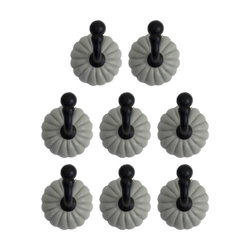 8PK LVD Chloe Beige Resin Flower Hook Home Wall Decoration 5x5.2x6cm