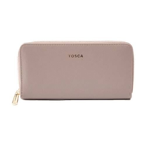 Tosca PU Wallet Textured Zip Around Stylish Everyday/Travel Purse Adobe Rose