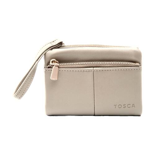 Tosca PU Wallet Gold Zipper Everyday Wristlet Clutch?Pouch Olive Branc
