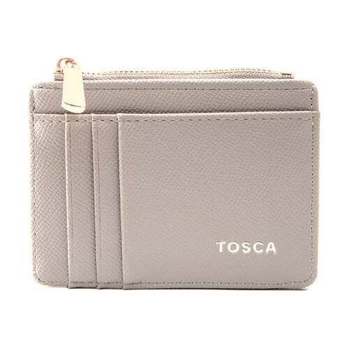Tosca PU Wallet Textured Cardholder & Zip Slim Fit Purse Abbey Stone Beige