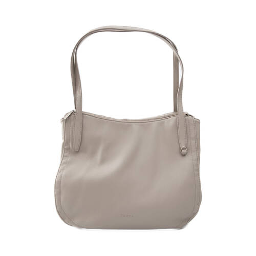 Tosca Handbag Textured Shoulder Tote Everyday Bag Zip Closure Moonstuck Beige