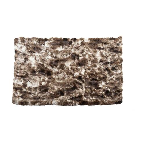 Ardor Jayne Bubble Mink Throw Plush Soft Blanket Mocha 130x170cm