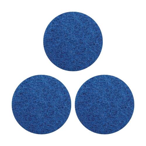 3PK Glomesh Regular Speed Cleaning Light Scrubbing Machine Floor Pad Blue 200mm