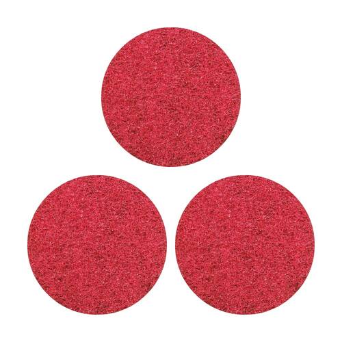 3PK Glomesh Regular Speed Spray Bufffing Machine Floor Pad Red 200mm