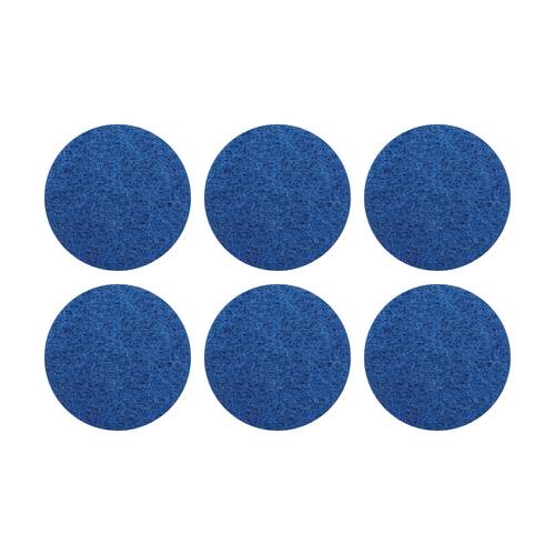 6PK Glomesh Regular Speed Cleaning Light Scrubbing Machine Floor Pad Blue 330mm