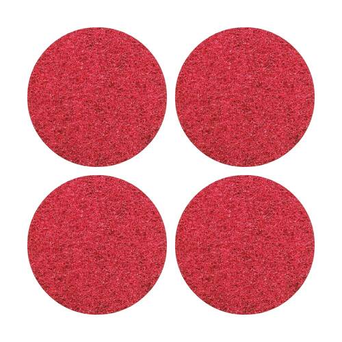 4PK Glomesh Regular Speed Spray Bufffing Machine Floor Pad Red 450mm