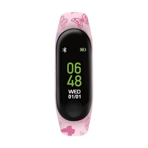 Tikkers Silicone Strap Touch Screen Interactive Fitness Smart Watch Pink