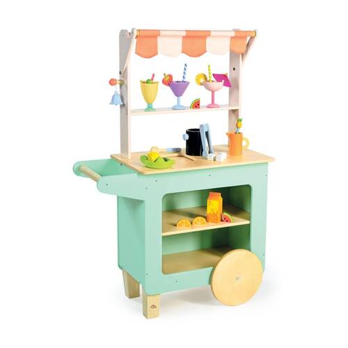 Tender Leaf Toys Juice Bar Drinks Trolley Colourful Pretend Play Set 3y+ 61cm