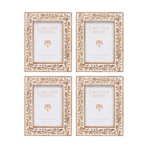 4PK LVD 5x7 Inch Cinque Luxe Table/Wall Decor Picture/Photo Frame 25x20x2cm