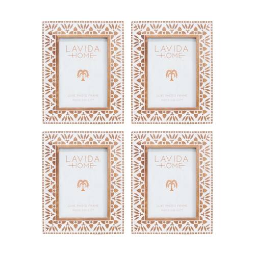 4PK LVD 5x7 Inch Saffra Table/Wall Hanging Picture/Photo Frame 24.5x19.5x2cm