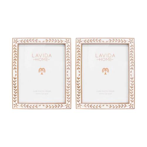 2PK LVD 8x10 Inch Ishla Luxe Table/Wall Decor Picture/Photo Frame 29x24x2cm