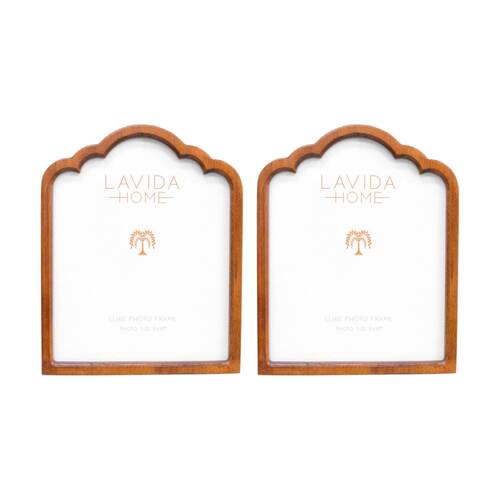 2PK LVD 8x10 Inch Table/Wall Hanging Arched Picture/Photo Frame 27x21.5x2cm