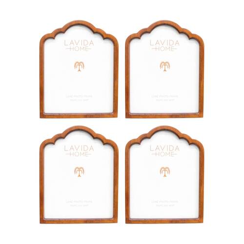 4PK LVD 8x10 Inch Table/Wall Hanging Arched Picture/Photo Frame 27x21.5x2cm