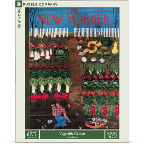 1000pc New York Puzzle Company Vegetable Garden Vintage New-Yorker Cover Jigsaw