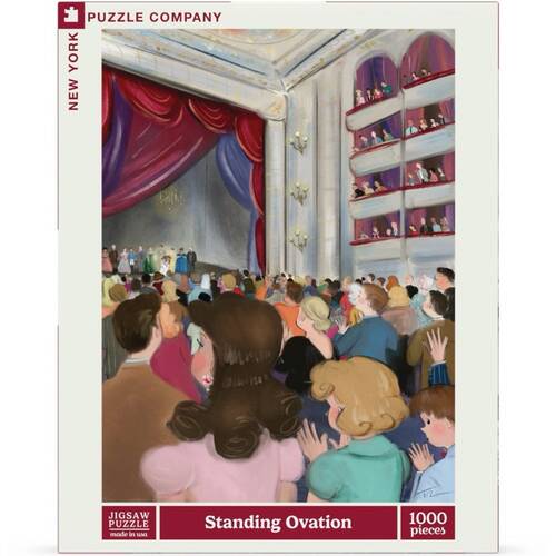 1000pc New York Puzzle Company Standing Ovation Theatre Audience Scene Jigsaw