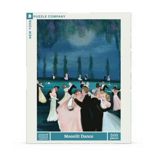 500pc New York Puzzle Company Moonlit Dance Romantic Evening Scene Jigsaw