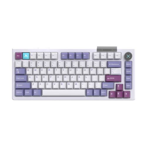 Darmoshark TOP75 Trio-Mode RGB Gaming Keyboard w/ Top Mount & TFT Display WH/SIL