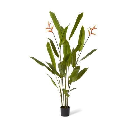 E Style Heliconia Flowering Artificial Plant Orange/Green 80x80x180cm