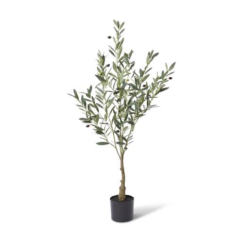 E Style Olive Tree Artificial Plant Decor Grey Green 50x40x120cm